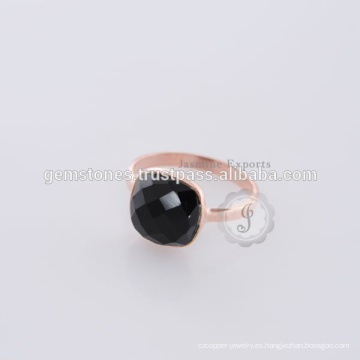 Anillo de plata de la piedra preciosa del oro hermoso de Onyx del negro de Rose para la Navidad en venta al por mayor